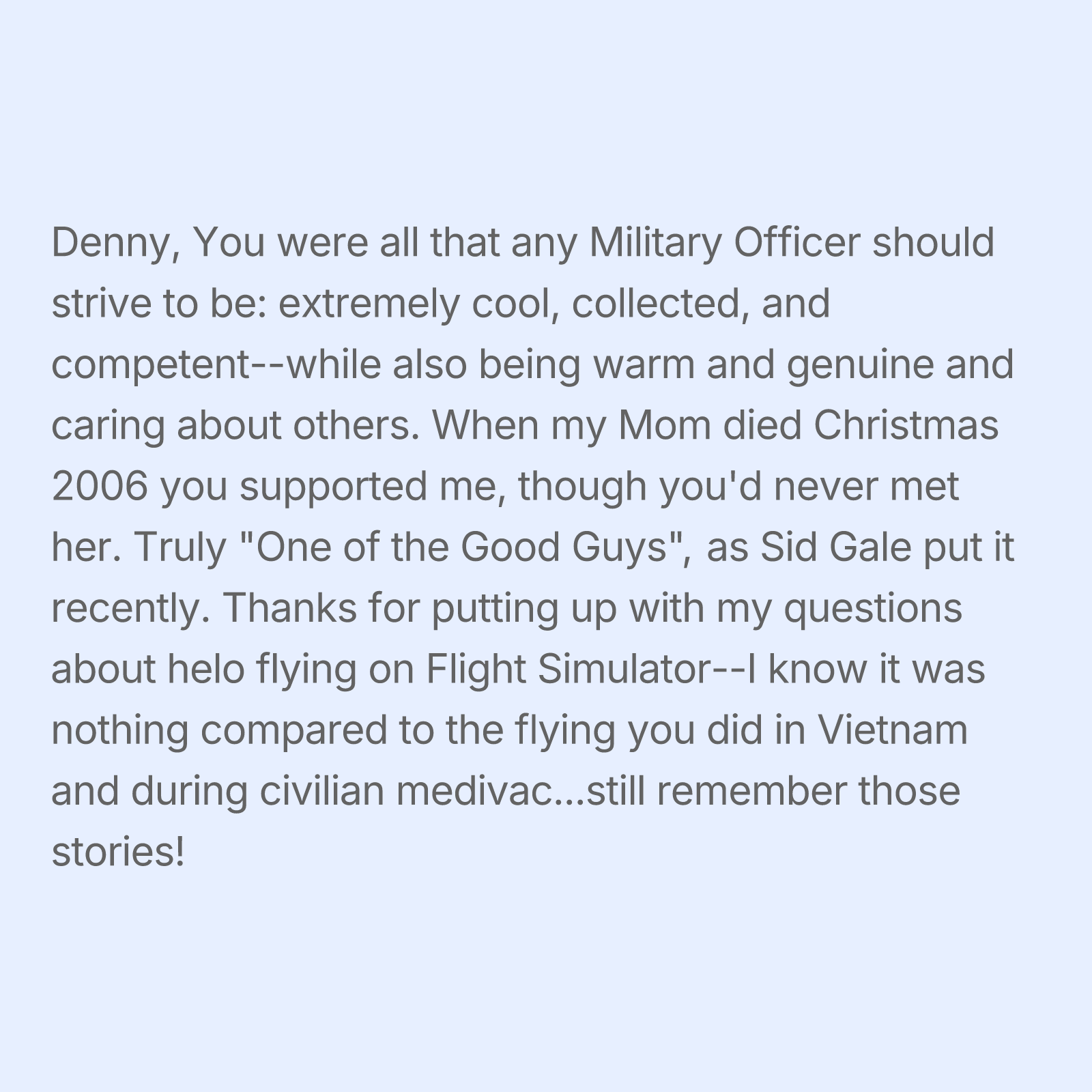 Tribute Wall | Dennis Michael Duffy, image size:1600x1600