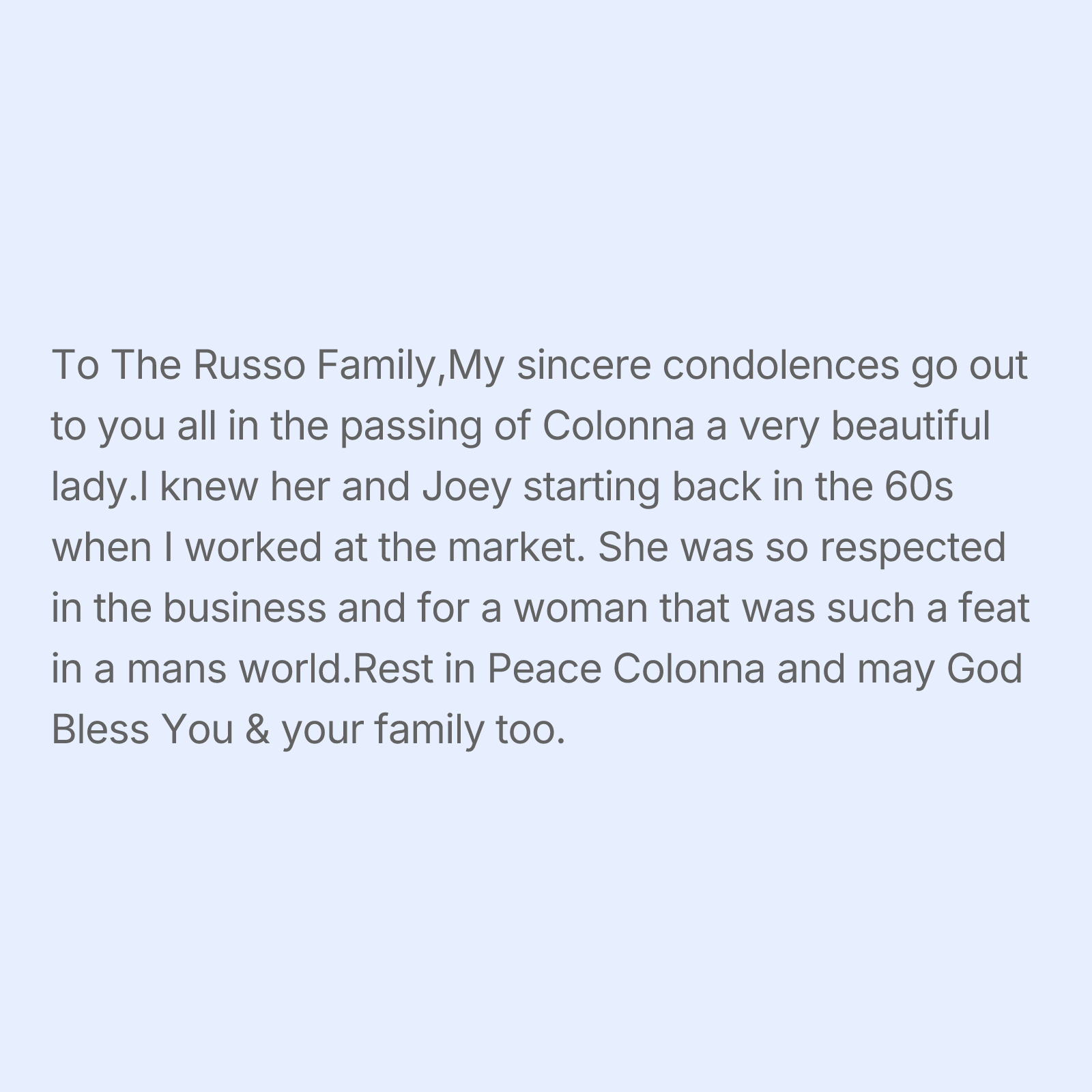 Tribute Wall | Colonna (Orso) Russo, image size:1600x1600