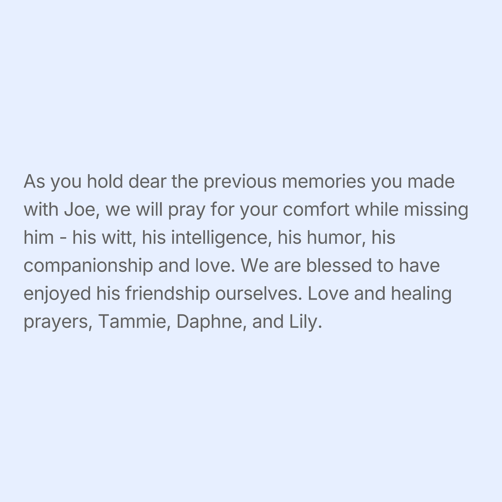 Tribute Wall | Joe J. Solano Jr.
