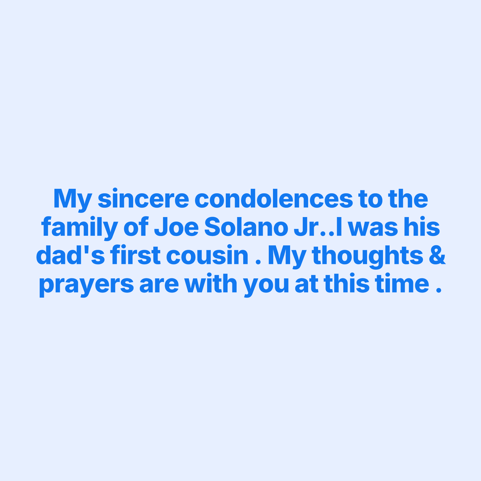 Tribute Wall | Joe J. Solano Jr.