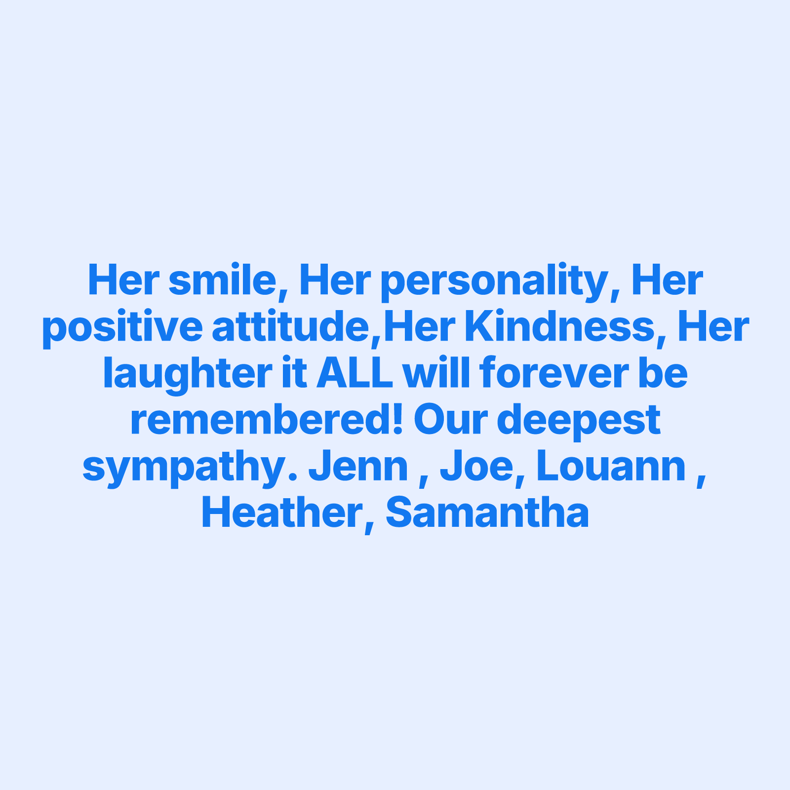 Tribute Wall | Judy Ann Gannon, image size:1600x1600