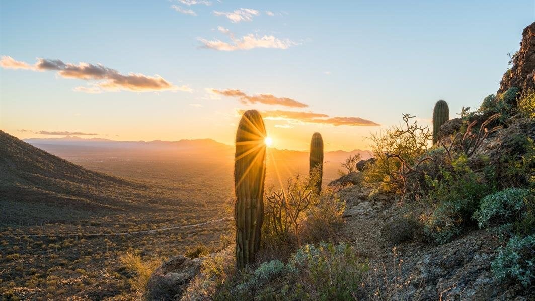 Mountains, sunset