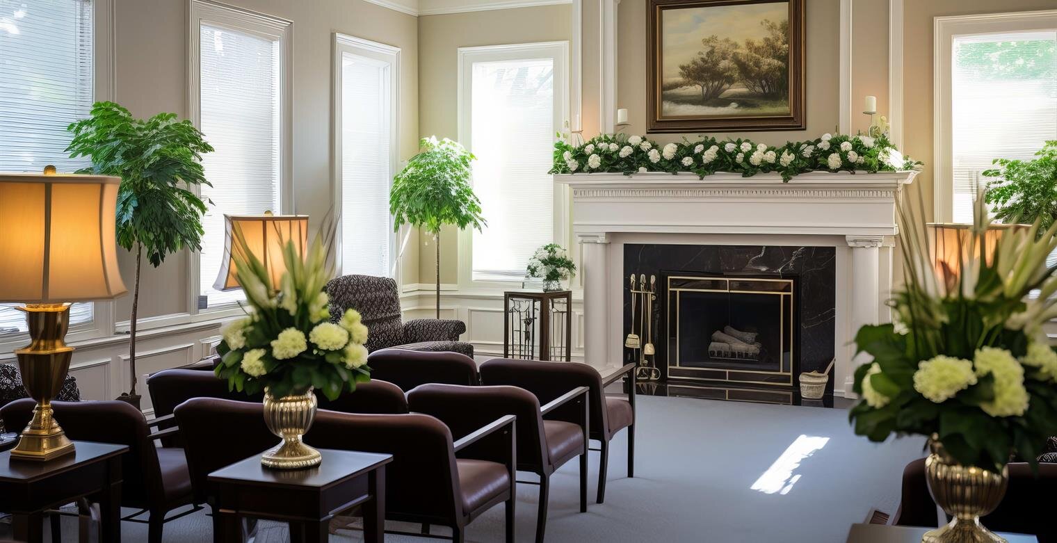 Bright living room with elegant furniture, plants, and flowers creates a welcoming vibe.