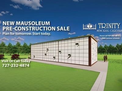 New Mausoleum Pre-Construction Sale at Trinity Memorial Gardens