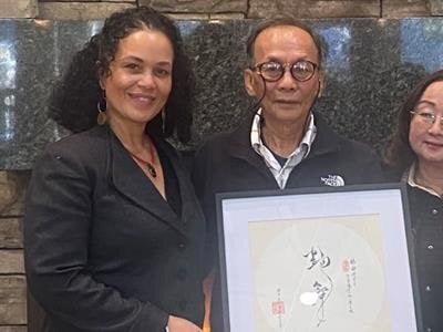 Master Peter Truong Donates “Dancing Cranes” Artwork