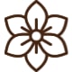 A flower with leaves on it