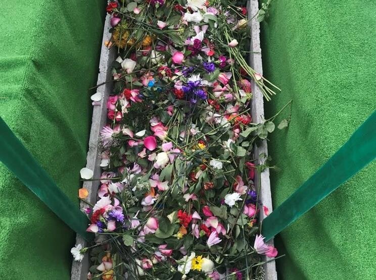 A box full of flowers