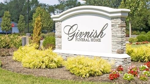 A sign for a funeral home