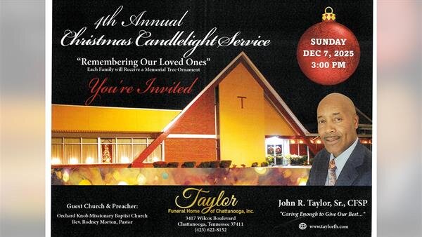 4th Annual Christmas Candlelight Service | Taylor Funeral Home of