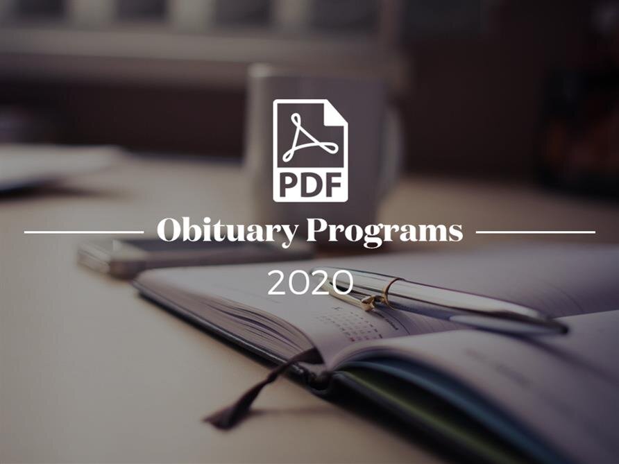 Obituary Programs 2020