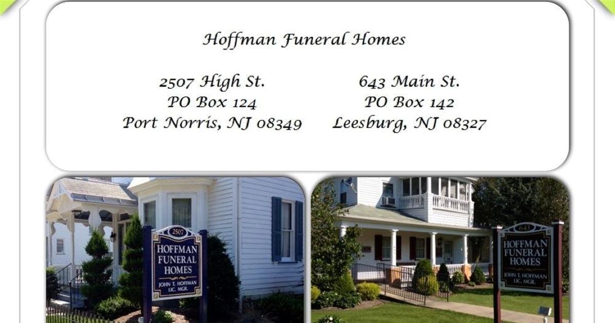 History & Staff Hoffman Funeral Homes Port Norris, NJ