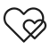 Two intertwined hearts symbolize unity and affection between people.