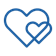 Two intertwined hearts symbolize unity and affection between people.