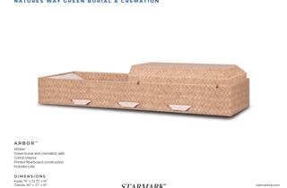 GREEN BURIAL WITH ARBOR CAKSET- $3315
