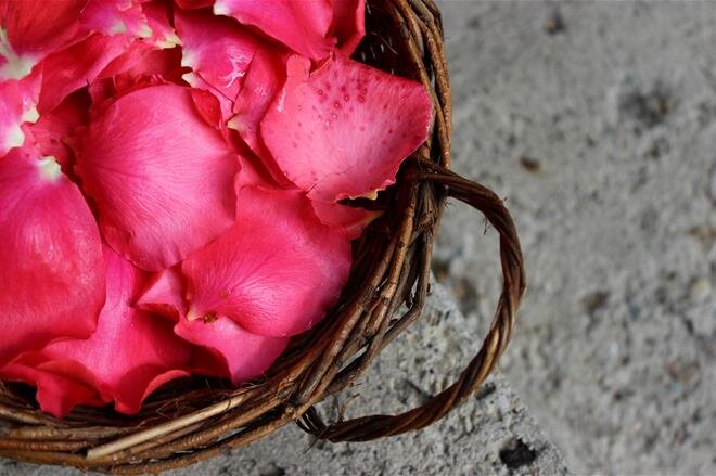 Basket of Rose Petals