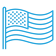 A blue flag with stars