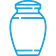 A black and white urn