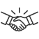 A black and white handshake