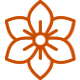 A flower with leaves on it