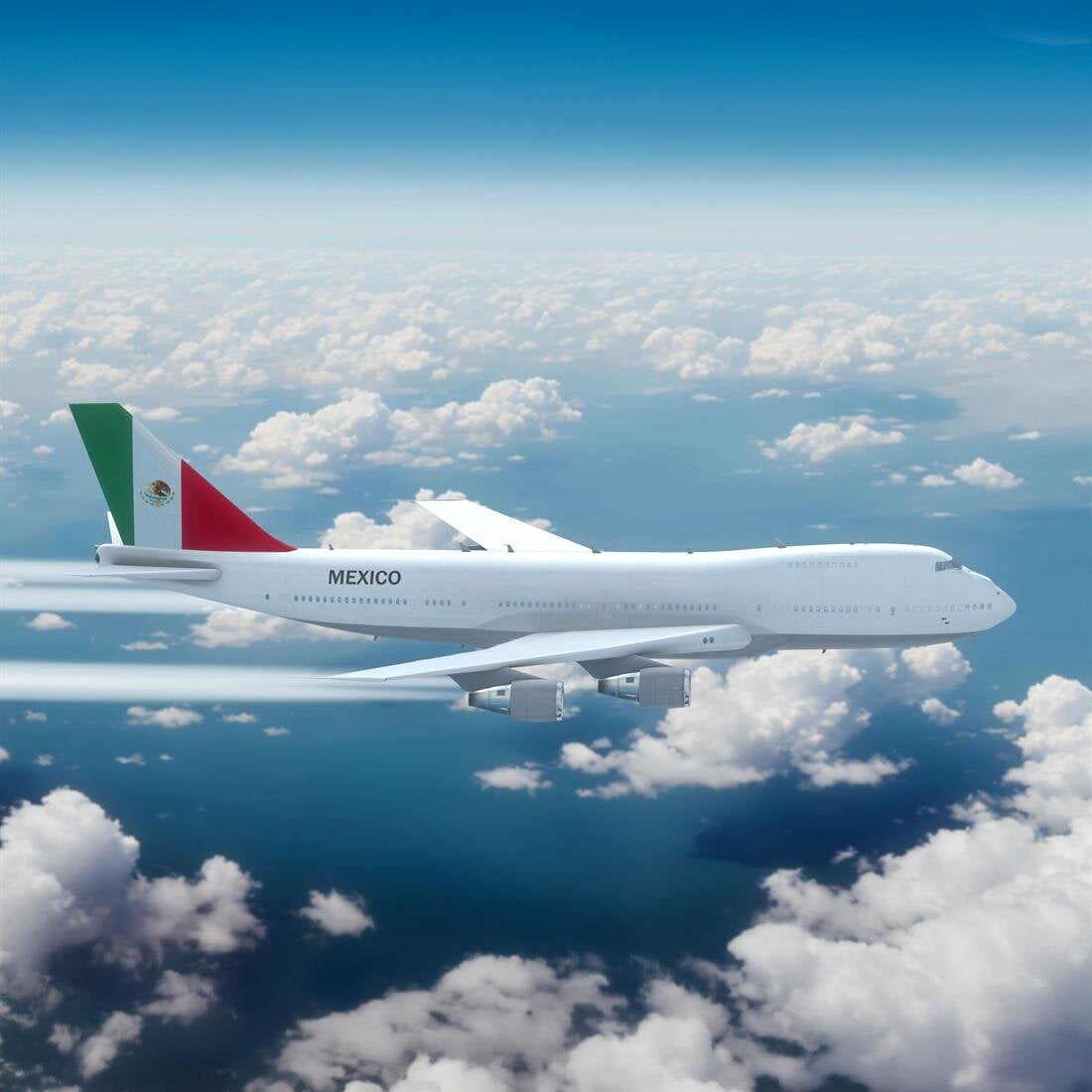A plane flying in the sky