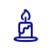 A black and white drawing of a candle