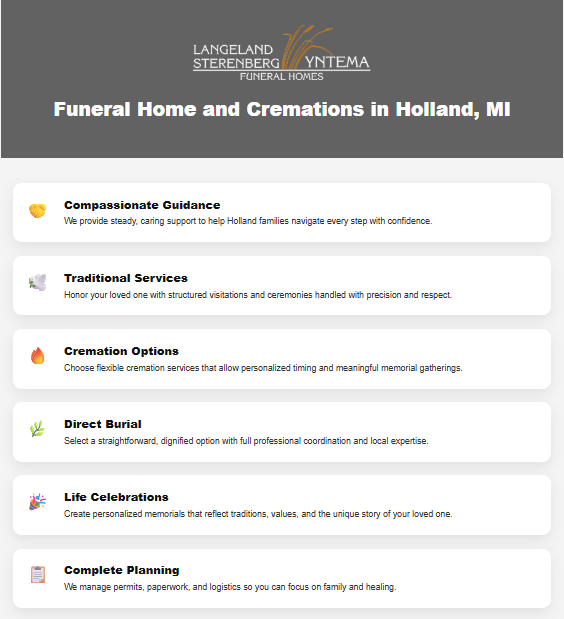 Funeral Home and Cremations in Holland, MI