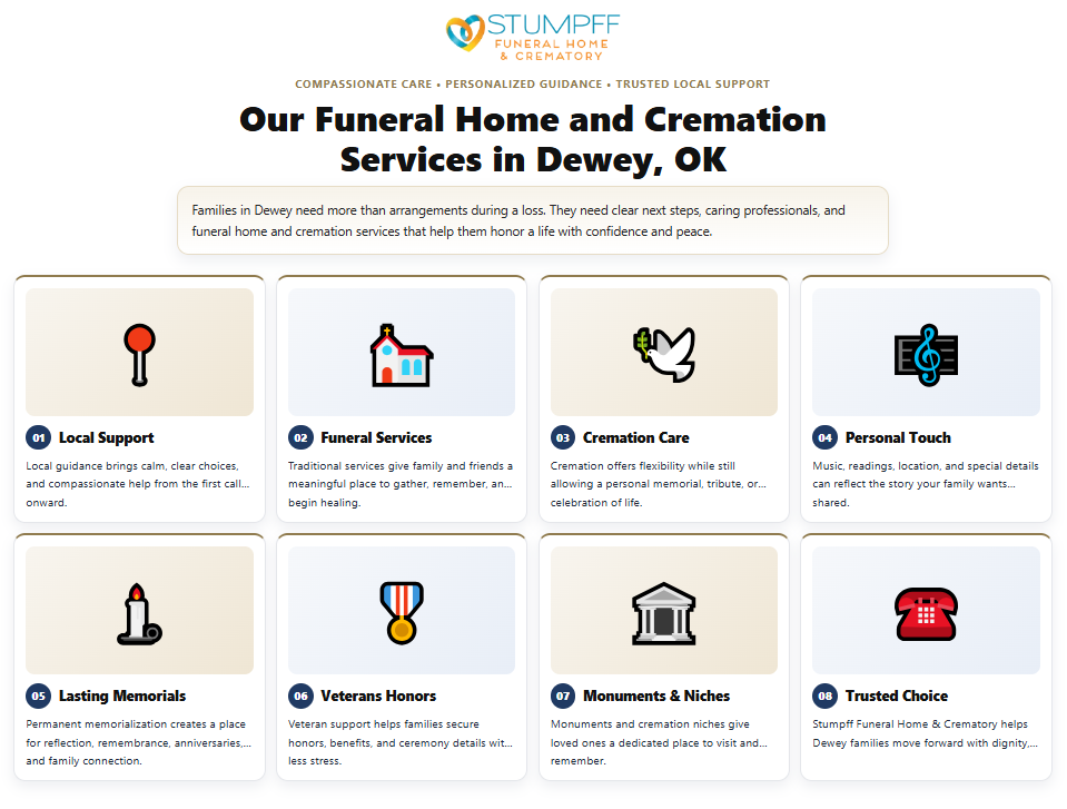 Infographic of Our Funeral Home and Cremation Services in Dewey, OK