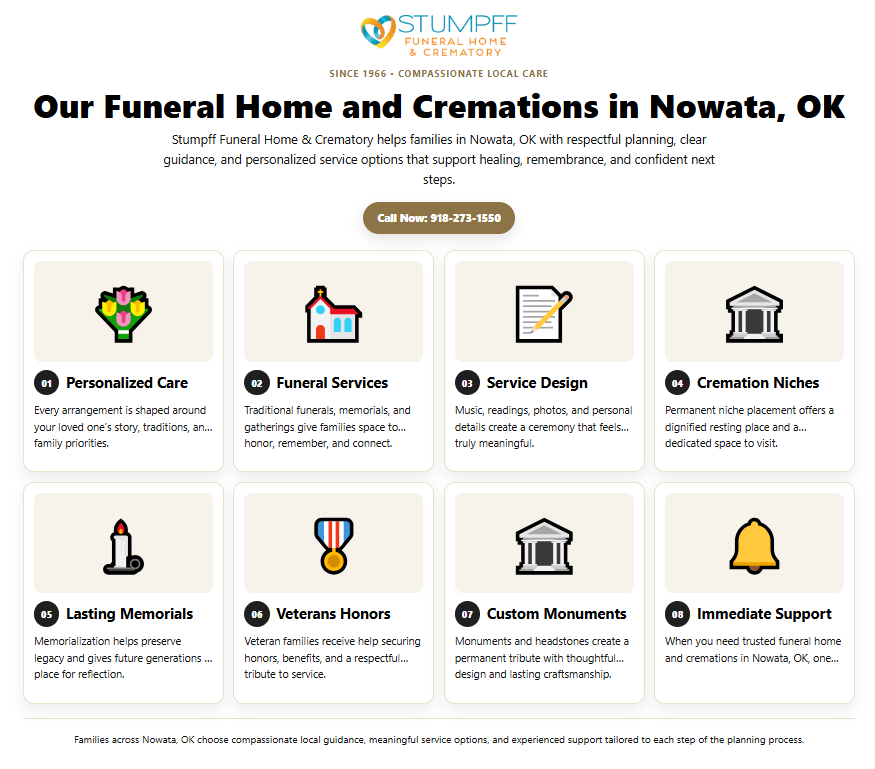 Infographic of Our Funeral Home and Cremations in Nowata, OK