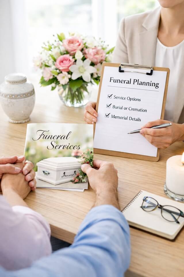 coordinating with a funeral professional in Gladstone, OR