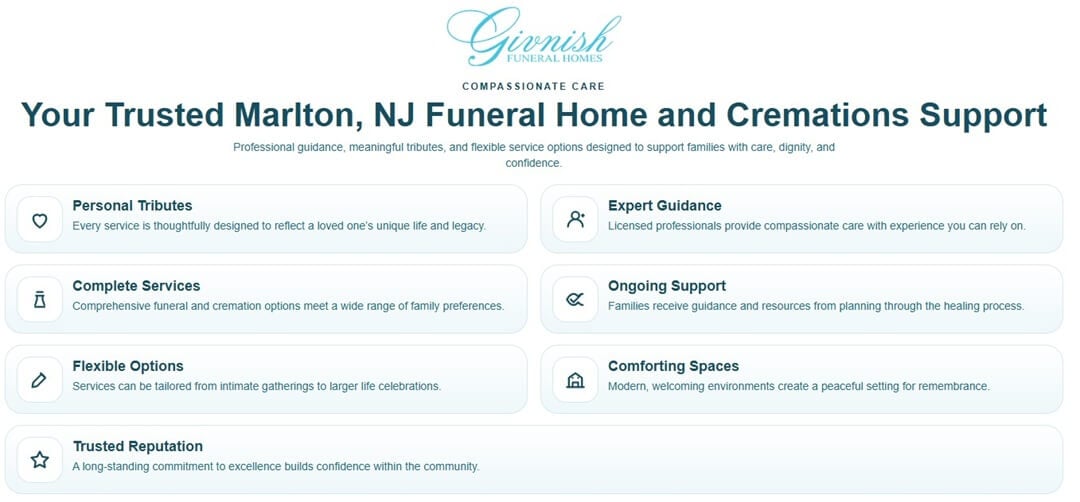 Your Trusted Marlton, NJ Funeral Home and Cremations Support