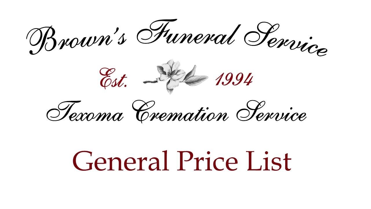 Pricing | Brown's Durant Funeral Service - Atoka, OK