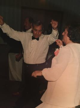 A man and woman dancing