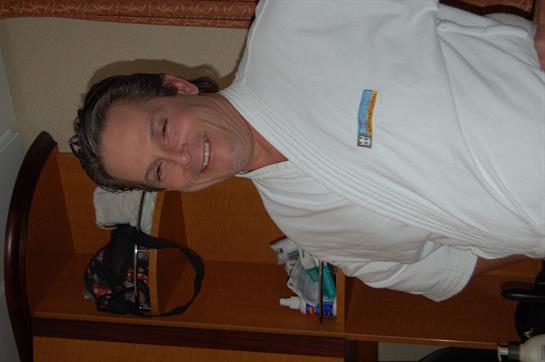 A man in a white robe