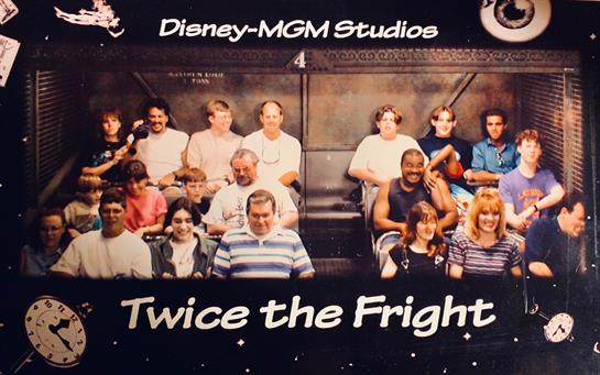 Guests eagerly await a thrilling amusement ride filled with excitement and anticipation.