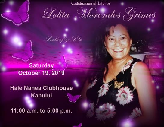 A joyful gathering honoring Lolita Morondos takes place at the Nanea Clubhouse in Kahului.