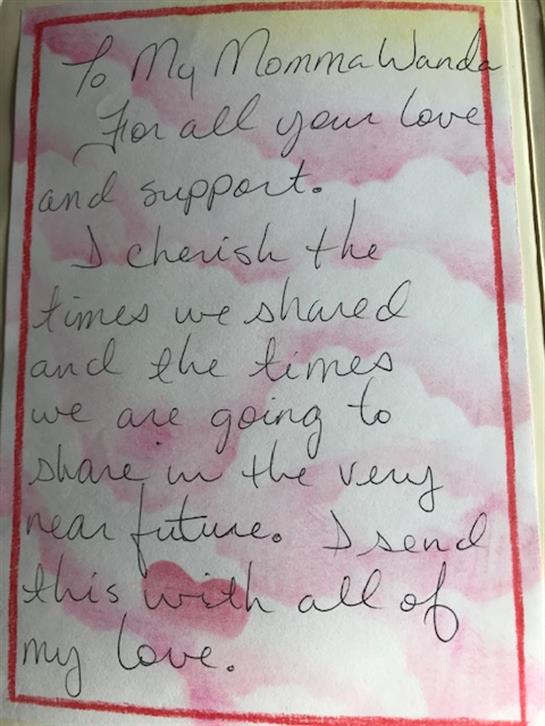 Heartfelt note expressing gratitude for support, reminiscing on cherished moments shared together.