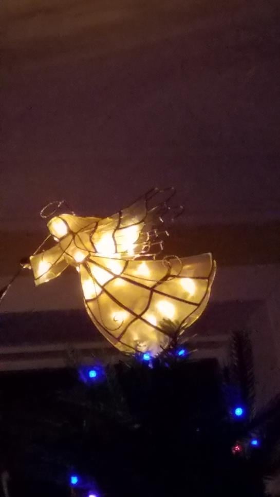 Softly glowing bird-shaped lights hang in a cozy room, creating a warm atmosphere during the night.