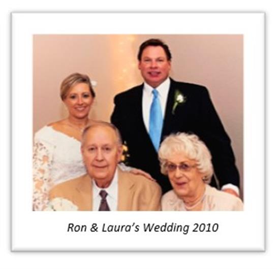 Four family members gather together to celebrate a joyful wedding, dressed in formal attire.