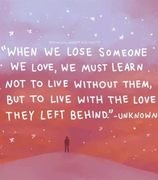 This quote reminds us to cherish love after loss, framed by a beautiful evening sky.
