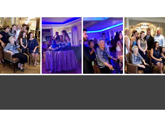 A celebration takes place as a young woman enjoys salon services, surrounded by family and friends.