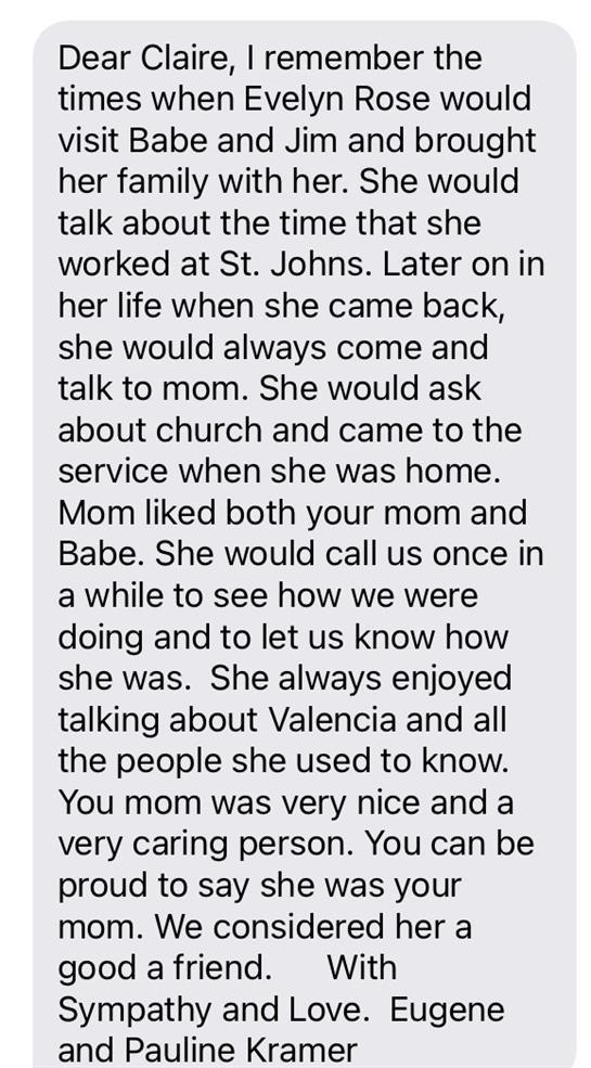 A heartfelt letter reflects on meaningful relationships and community ties through the years.