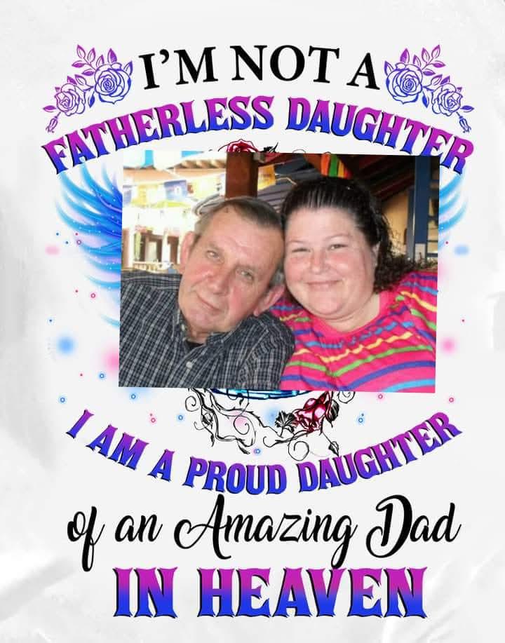 A daughter honors her late father with a heartfelt tribute in vivid colors.