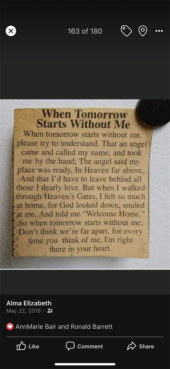 An emotional note reflects on love, connection, loss, and remembrance in tough times.