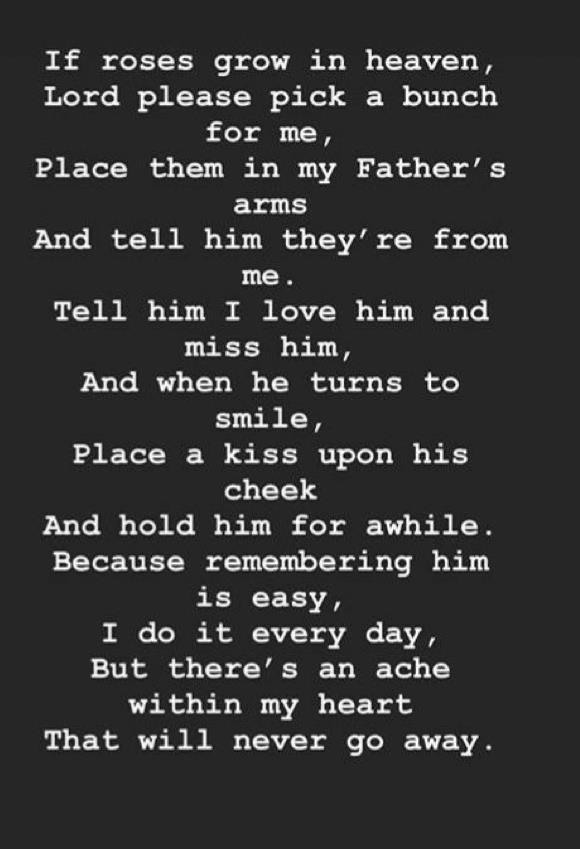 Words express deep emotions, sharing love and longing for those dearly missed.