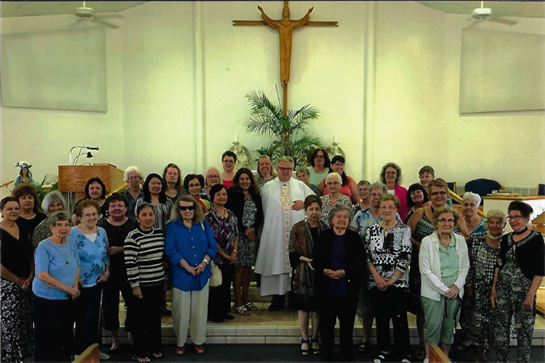 Believers gather for a meaningful event at a church, enjoying faith-sharing and community spirit.