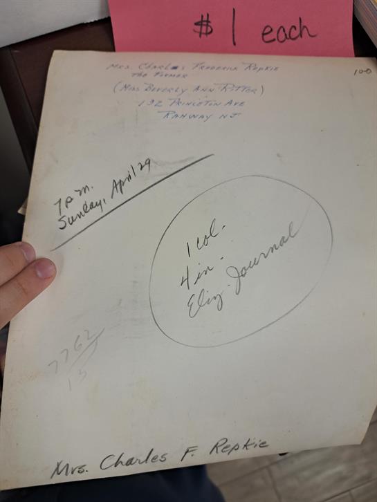 A hand-written document detailing a family event and its significance in history.