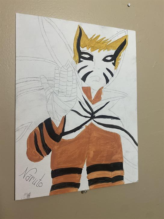 A tiger-striped character stands confidently with an outstretched hand against a plain backdrop.