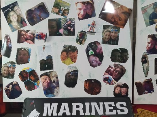A collage showcases joyful memories of military personnel bonding during various activities.