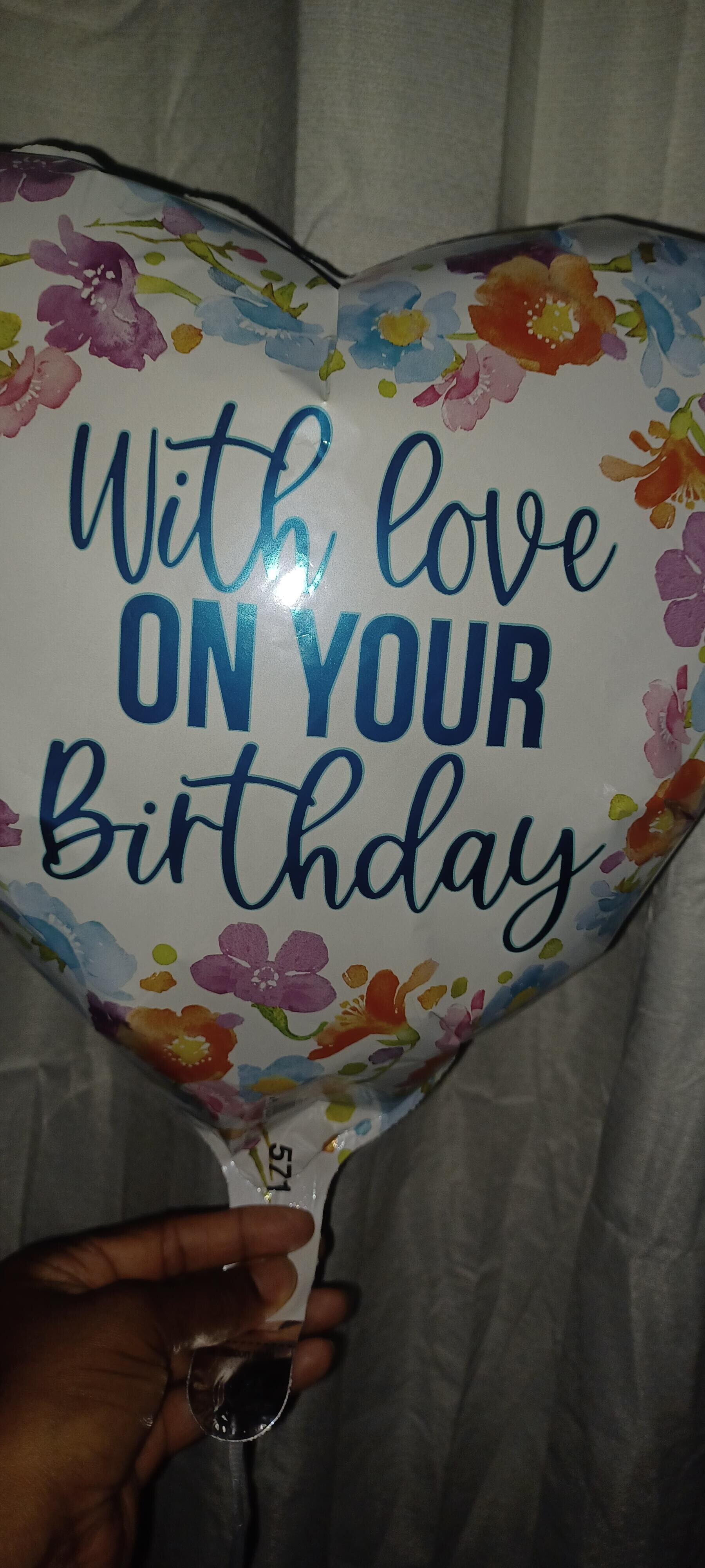 A balloon with words on it
