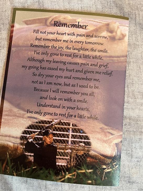 Heartfelt tribute offering comfort and reflection on love and loss shared in a meaningful way.